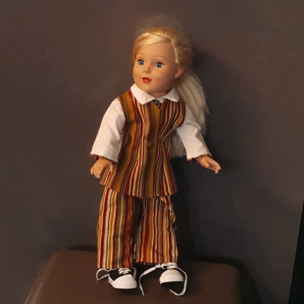 18 inch doll pant suit with sneakers